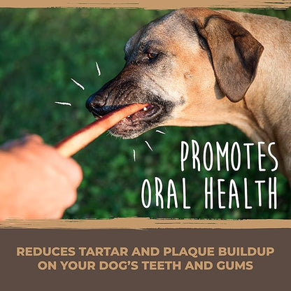 Mighty Paw Naturals Bully Sticks for Dogs - Grass Fed Beef Dog Chews. Dog Bully Sticks for Large Dogs, Medium and Small Breeds. Lower Odor Bully Sticks for Small Dogs. Single Ingredient (12" - 5 Pack)