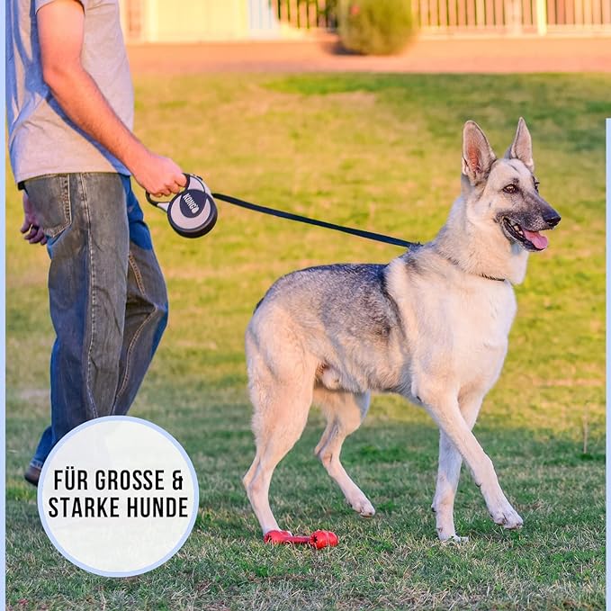 Alcott Kong Ultimate Retractable Dog Leash, Extra Large, Grey, 16' Long
