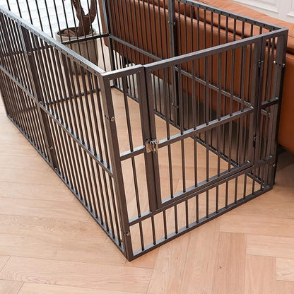 Dog Playpen 31.5" Height Puppy Pen,Heavy duty 31"- 63" Inch Extendable, Safe and Sturdy dog pens, Easy Assemble for Outdoor Indoor pet playpen