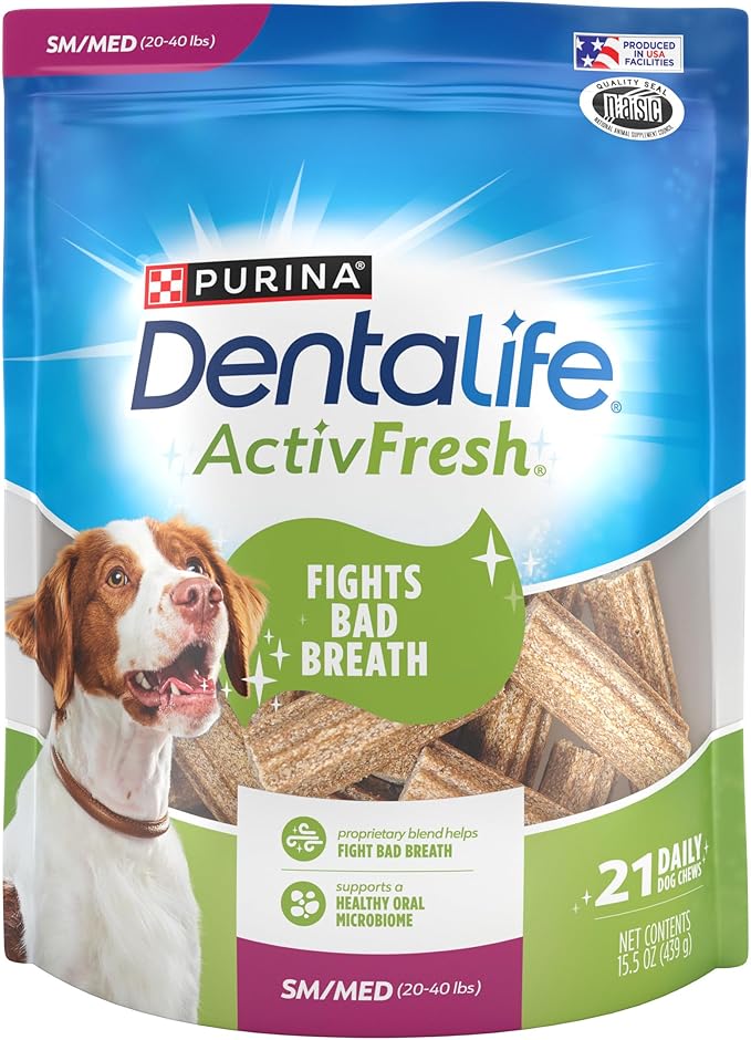 Purina DentaLife ActivFresh Chicken Flavor Small/Medium Breed Adult Dog Dental Chews - 21 ct. Pouch