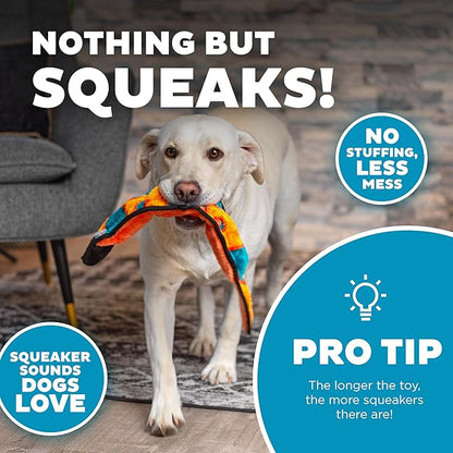 Outward Hound Durablez Orange Snake Plush Dog Toy, Large