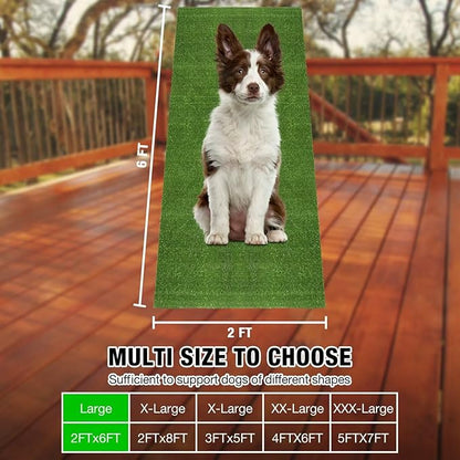 Grass Pad for Dog Large Size - 2FTx6FT, Dog Potty Training Turf, Indoor Outdoor Pets Pee Fake Grass for Balcony Patio Yard