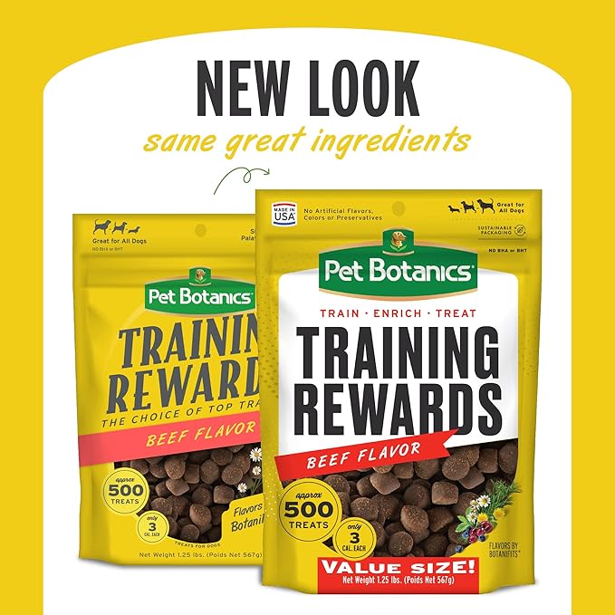 Pet Botanics Training Rewards Treats, Beef, 20 Ounces