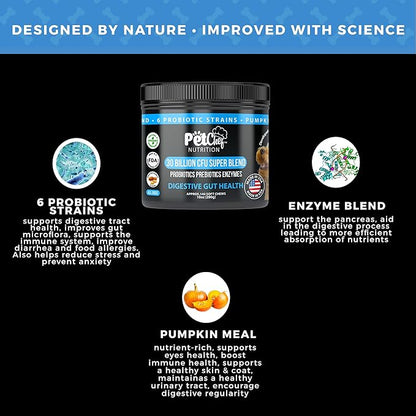 Pet Chef Probiotics Prebiotics Chew Treats for Dogs - Digestive Gut & Bowel Health Blend, Ideal for Puppies and Old Dogs with Stomach Issues, Allergy Relief, Small & Large Canine Probiotic Health