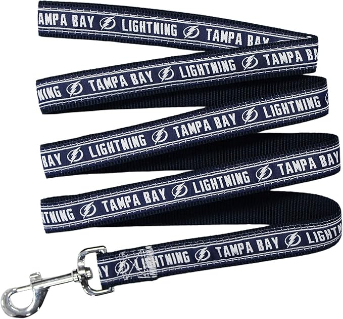 Pets First NHL Tampa Bay Lightning Leash for Dogs & Cats, Medium. - Walk Cute & Stylish! The Ultimate Hockey Fan Leash!, 4 ft Long x 0.62 in Width, LTG-3031-MD