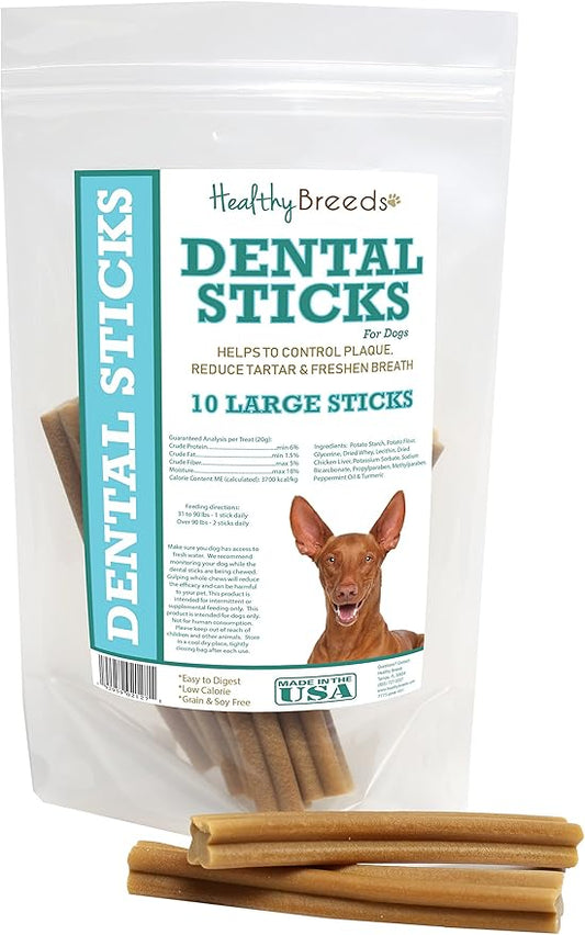 Healthy Breeds Pharaoh Hound Dental Sticks Large 10 Count