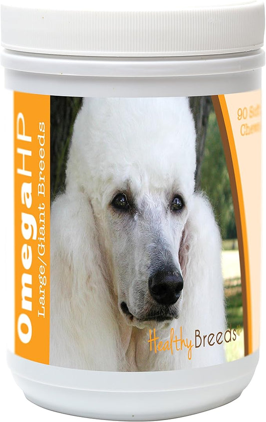 Healthy Breeds Poodle Omega HP Fatty Acid Skin and Coat Support Soft Chews 90 Count