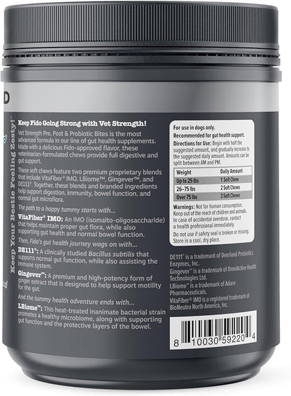 Zesty Paws Probiotics for Dogs - Digestive Enzymes for Gut Flora, Digestive Health, Diarrhea & Bowel Support - Clinically Studied DE111 - Dog Supplement Soft Chew for Pet Immune System - VS, 90 Count