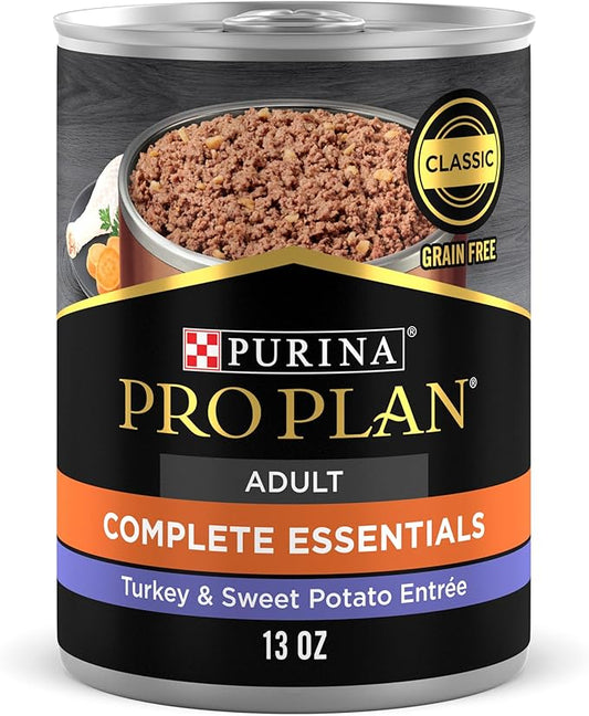 Purina Pro Plan Grain Free Dog Food Wet Pate, Turkey and Sweet Potato Entree - (Pack of 12) 13 oz. Cans