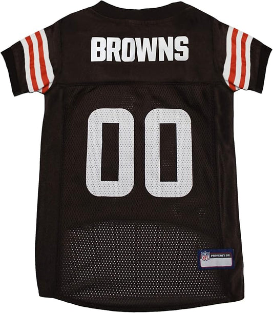 NFL Cleveland Browns Dog Jersey, Size: Large. Best Football Jersey Costume for Dogs & Cats. Licensed Jersey Shirt
