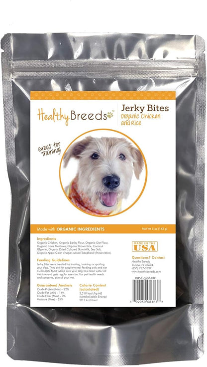 Healthy Breeds Glen of Imaal Terrier Jerky Bites Chicken & Rice Recipe Dog Treats 5 oz