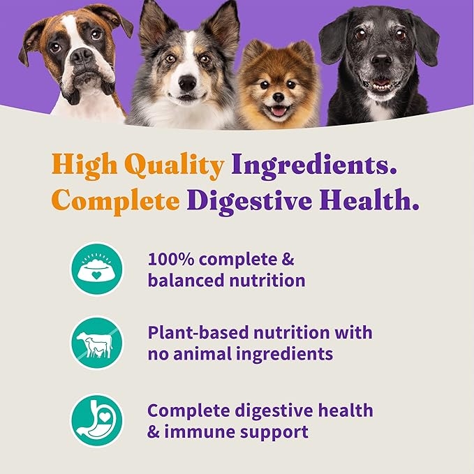 Halo Holistic Plant-Based Recipe with Kelp, Complete Digestive Health, Vegan Dry Dog Food Bag, Adult Formula, 21-lb Bag