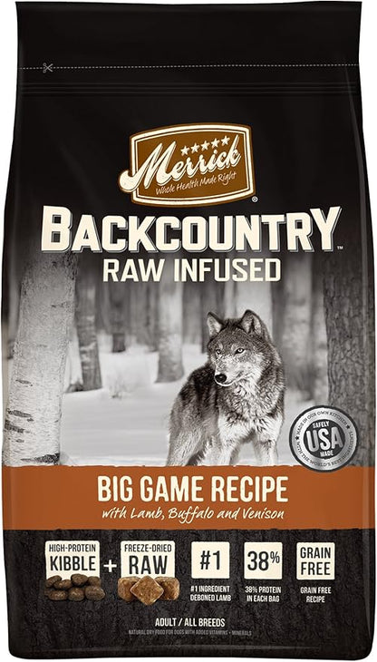 Merrick Backcountry Big Game Dry Dog Food, 4 Lbs.
