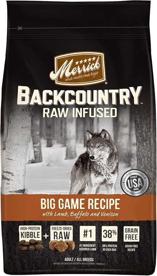 Merrick Backcountry Big Game Dry Dog Food, 4 Lbs.