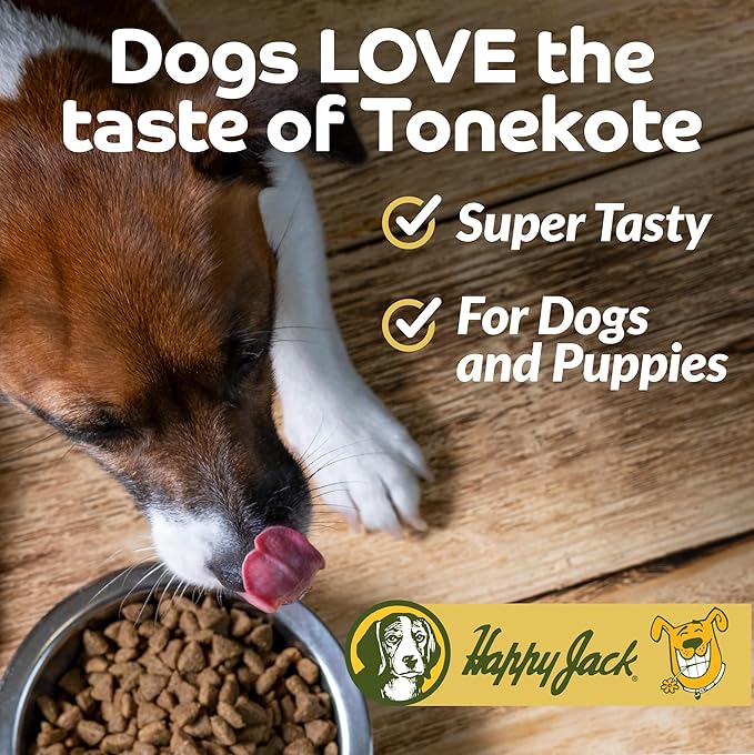 Happy Jack Tonekote Dog Skin & Coat Supplement, Oil for Dogs with Essential Fatty Acids & Vitamins for Itching Skin Relief, Hot Spots, Dull Coat, Dry Skin, Excessive Shedding, 16 oz