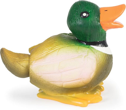 PetSafe Busy Buddy Latex Squeeze Meeze Raccoon, Fun Squeeze Dog Toy with Squeaker - Duck