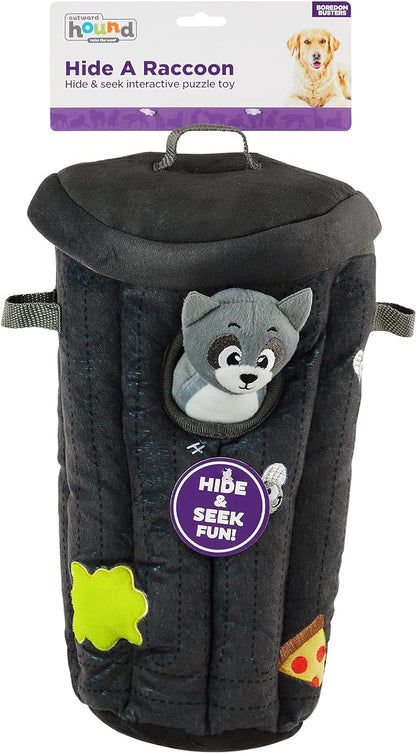 Outward Hound Hide A Raccoon Plush Dog Toy Puzzle