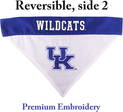 Pets First Collegiate Pet Accessories, Reversible Bandana, Kentucky Wildcats, Small/Medium