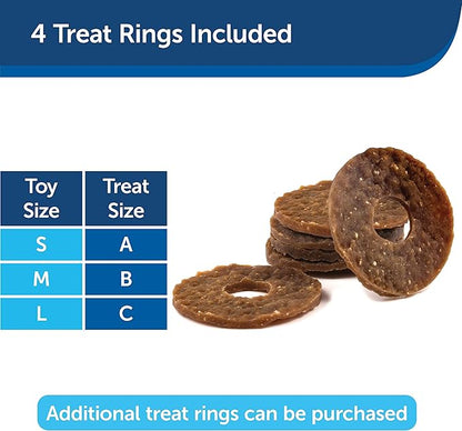 PetSafe Busy Buddy Jack - Treat Holding Dog Chew Toys - Helps Clean Teeth - Vanilla Scented Rubber for Strong Chewers - Treat Refills Included, Interactive Dog Toy Helps Keep Dogs Busy, Purple, Medium