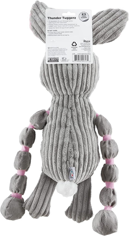 Outward Hound Thunda Tugga Bunny Plush & Squeaky Dog Tug Toy