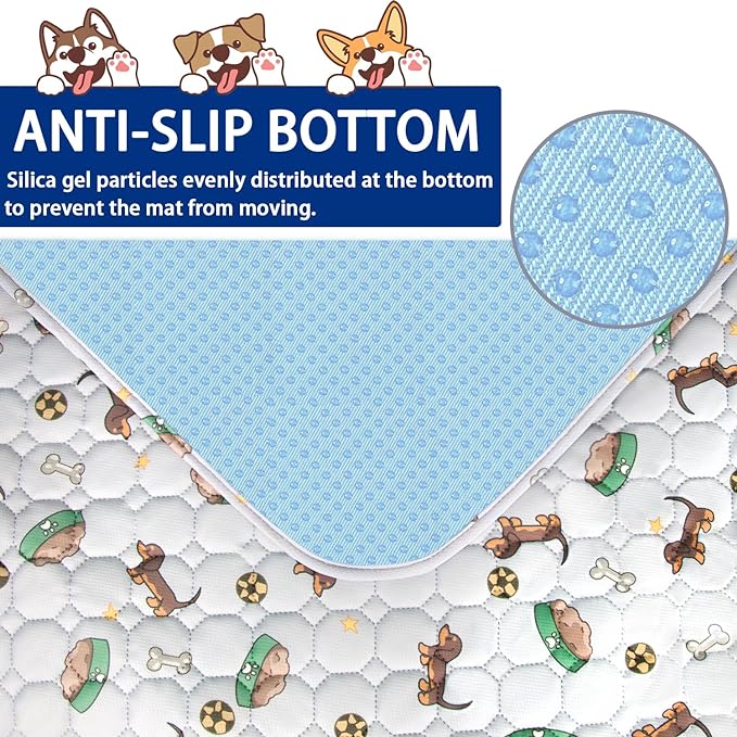 Washable Pee Pads for Dogs - Super Absorbent Reusable Puppy Pads 2Pack 36''x41'' Waterproof Dog Pee Pads Non-Slip Whelping Pads Leakproof Urine Pet Training Pads for Potty Wshable Puppy Pads