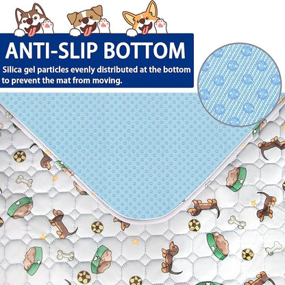 Washable Pee Pads for Dogs - Super Absorbent Reusable Puppy Pads 2Pack 36''x41'' Waterproof Dog Pee Pads Non-Slip Whelping Pads Leakproof Urine Pet Training Pads for Potty Wshable Puppy Pads