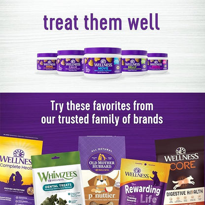 Wellness Barkin' Bacon Flavored Soft Chew Skin & Coat Supplements for Dogs, 45 count
