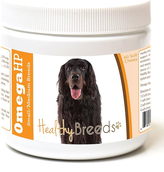 Healthy Breeds Gordon Setter Omega HP Fatty Acid Skin and Coat Support Soft Chews 60 Count