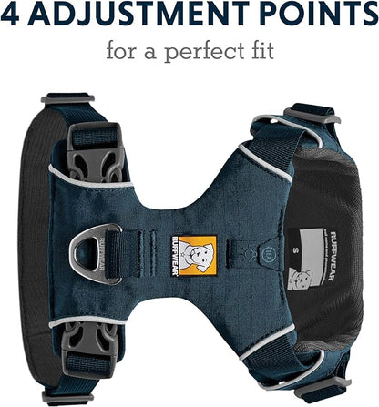 Ruffwear, Front Range Dog Harness, Reflective and Padded Harness for Training and Everyday, Blue Moon, Small