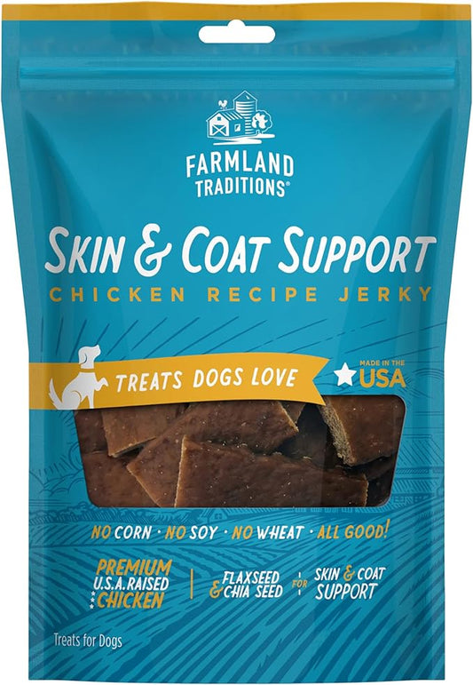 Farmland Traditions Skin & Coat Chicken Recipe Dog Jerky (14 ounce)