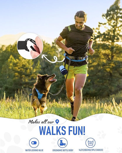 lesotc 2022 Upgraded Pet Water Bottle for Dogs,Dog Water Bottle Foldable,Leak Proof Dog Travel Water Bottle,Dog Water Dispenser,Lightweight & Convenient for Outdoor Walking,Hiking,Travel,BPA Free