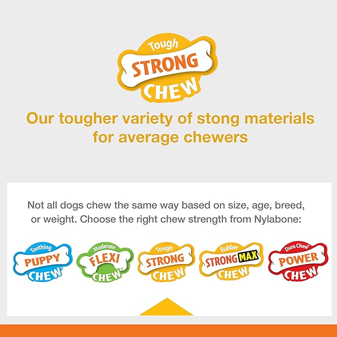 Nylabone Strong Chew Sneaky Snacker Treat Toy for Dogs, Interactive Dog Enrichment Chew Toys, Bacon Flavor, Medium/Wolf - Up to 35 lbs. (1 Count)