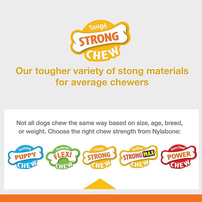 Nylabone Strong Chew Sneaky Snacker Treat Toy for Dogs, Interactive Dog Enrichment Chew Toys, Bacon Flavor, Medium/Wolf - Up to 35 lbs. (1 Count)
