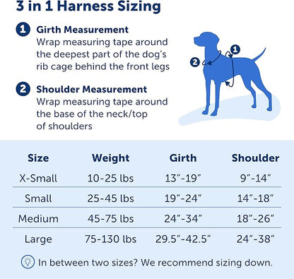 PetSafe 3 in 1 Dog Harness - No Pull Solution for Dogs - Reflective Dog Harness - Front D-Ring Clip Helps Stop Pulling - Comfortable Padded Straps - Top Handle Enhances Control - Plum - Small