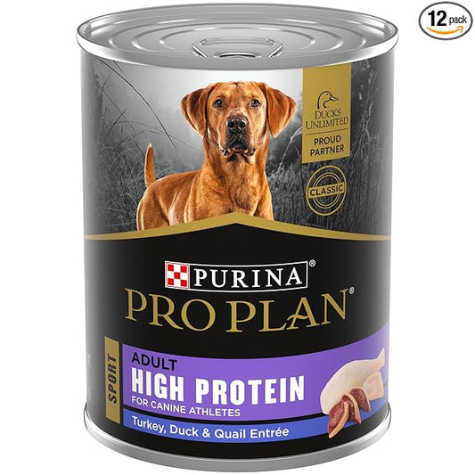 Purina Pro Plan Sport High Protein Turkey, Duck & Quail Entrée Wet Dog Food - (Pack of 12) 13 oz. Cans