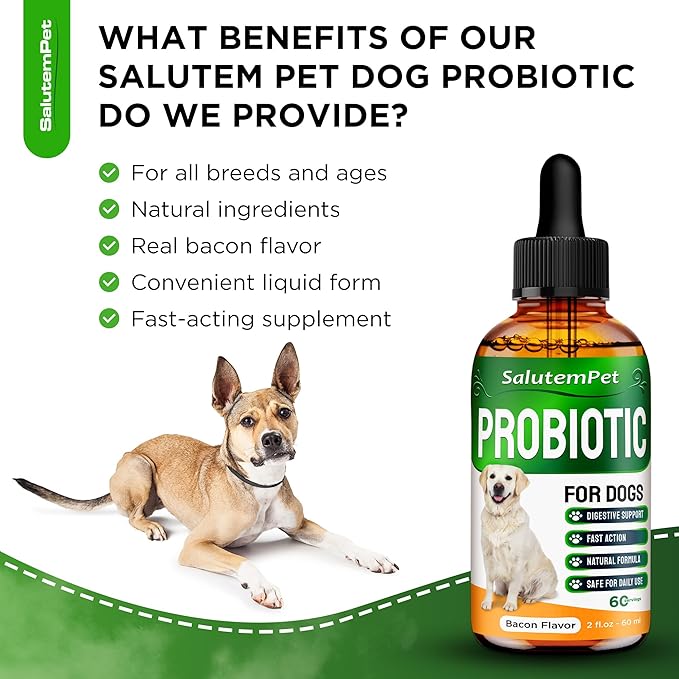 Probiotics for Dogs | Liquid Probiotics for Dogs | Prebiotic for Dogs & Digestive Enzymes | Puppy Probiotic | Dog Probiotics and Digestive Enzymes | 2 Oz