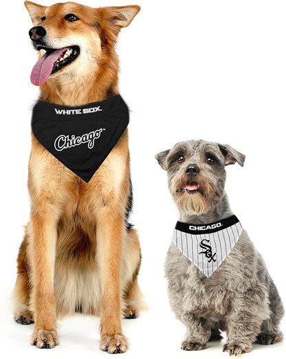 Pets First WSX-3217-L-XL MLB Chicago White Sox Reversible Pet Bandana, Large/X-Large, MLB Team Color