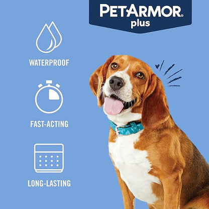PetArmor Plus Flea and Tick Prevention for Dogs, Dog Flea and Tick Treatment, 12 Doses, Waterproof Topical, Fast Acting, Medium Dogs (23-44 lbs)