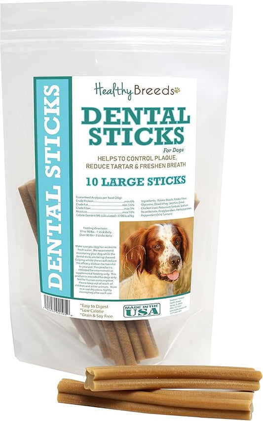 Healthy Breeds Irish Red and White Setter Dental Sticks Large 10 Count