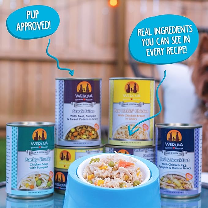 Weruva Classic Dog Food, Variety Pack, Chicken Free, Just 4 Me, Wet Dog Food, 5.5oz Cans (Pack of 24)