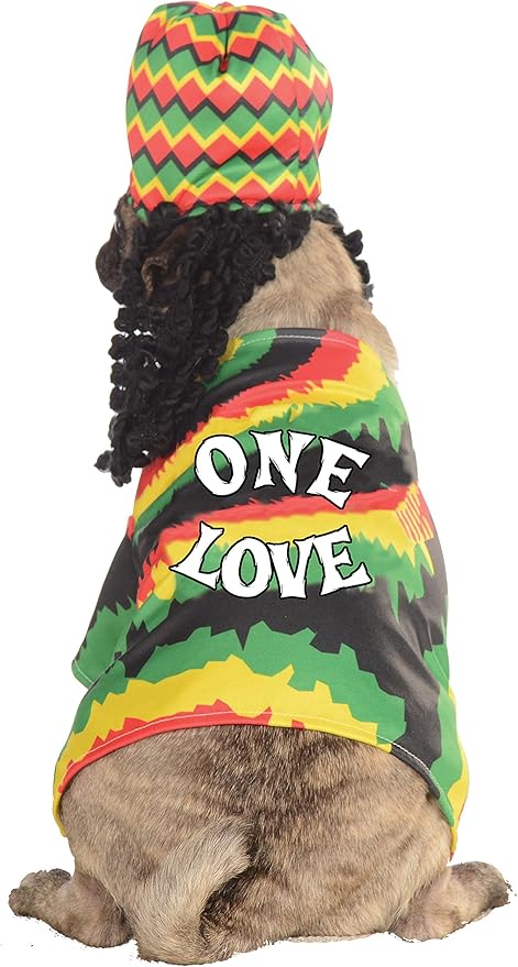 Rubie's Pet Costume, Small, Rasta Dog , Green