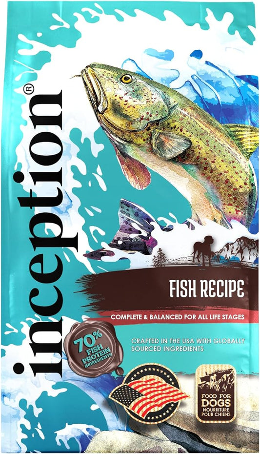 Inception® Dry Dog Food Fish Recipe – Complete and Balanced Dog Food – Legume Free Meat First Dry Dog Food – 13.5 lb. Bag