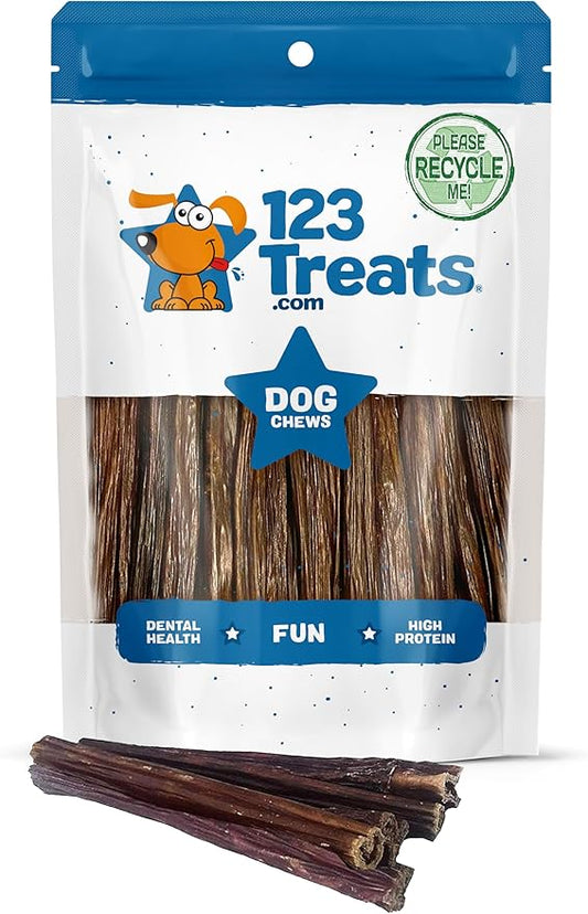 Beef Sticks for Dog - 100% Natural Esophagus Healthy Chews - Meat Jerky Snack for Dogs (6" - 10 Count Sticks)