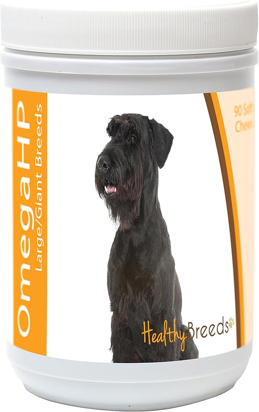 Healthy Breeds Giant Schnauzer Omega HP Fatty Acid Skin and Coat Support Soft Chews 90 Count