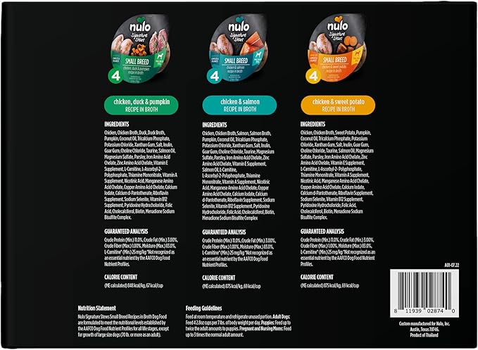 Nulo Signature Stews Variety Pack: Small Breed Wet Dog Food, 2.8 oz.
