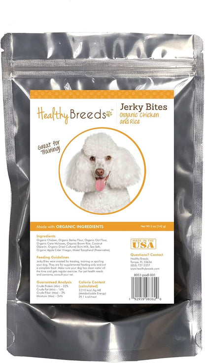 Healthy Breeds Poodle Jerky Bites Chicken & Rice Recipe Dog Treats 5 oz