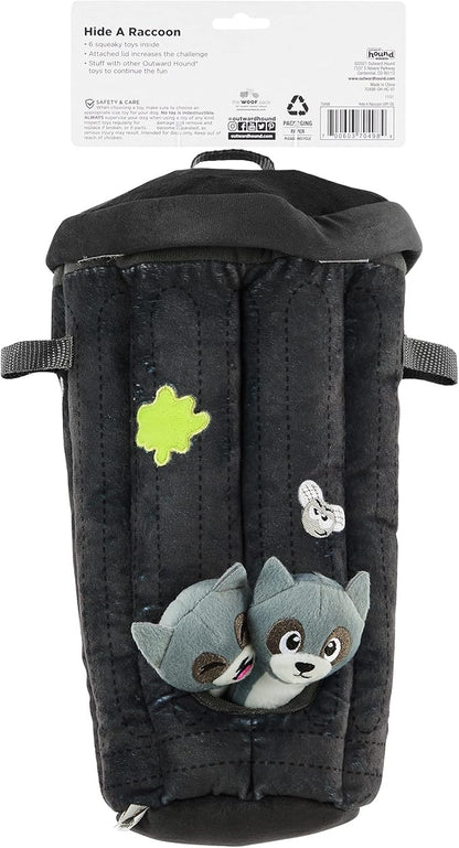 Outward Hound Hide A Raccoon Plush Dog Toy Puzzle