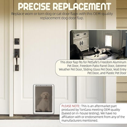 TonGass Dog Door Flap Replacement Medium Compatible with PetSafe Freedom Dog and Cat Doors PAC11-11038 - Measures 8" x 12 5/8" with Magnetic Closure