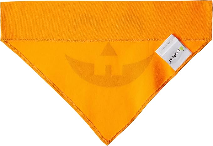 Pearhead Pumpkin Dog Bandana, Holiday Fall Dog Apparel, Halloween Dog Costume, Dog Slip On Collar Accessories, Medium/Large, M/L
