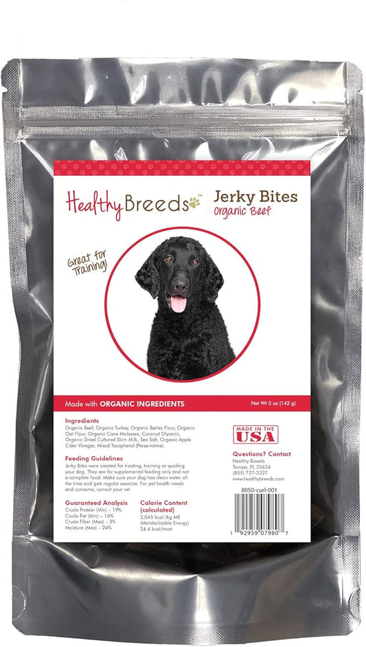 Healthy Breeds Curly-Coated Retriever Jerky Bites Beef Recipe Dog Treats 5 oz